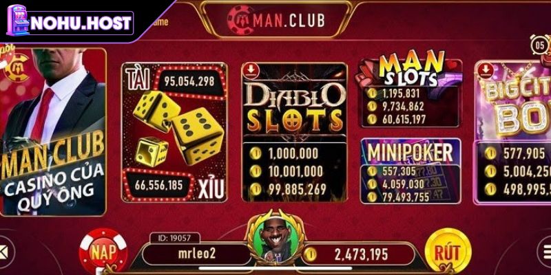 Giới thiệu sảnh Nổ Hũ Manclub
